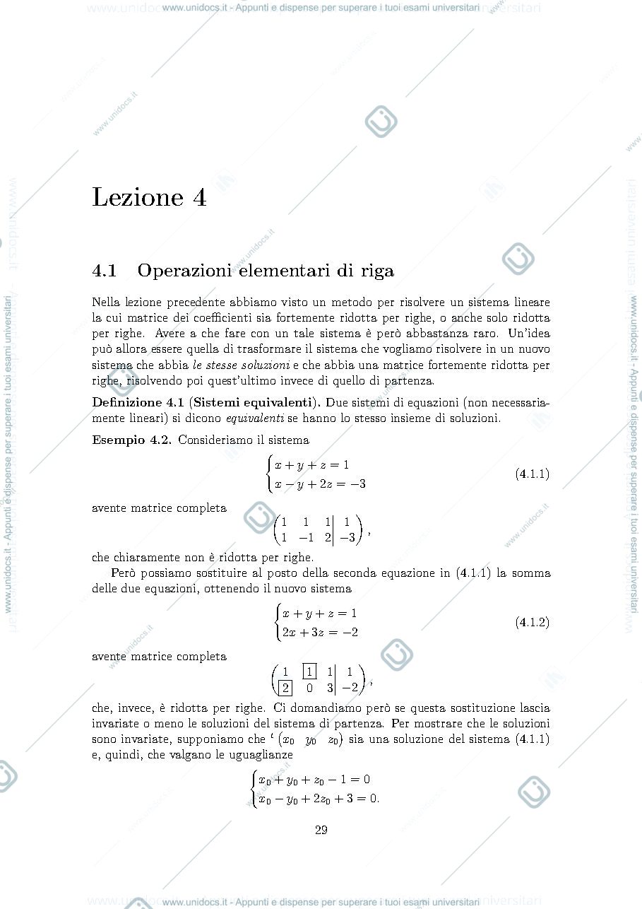 Anteprima pagina 1 — lezione 4