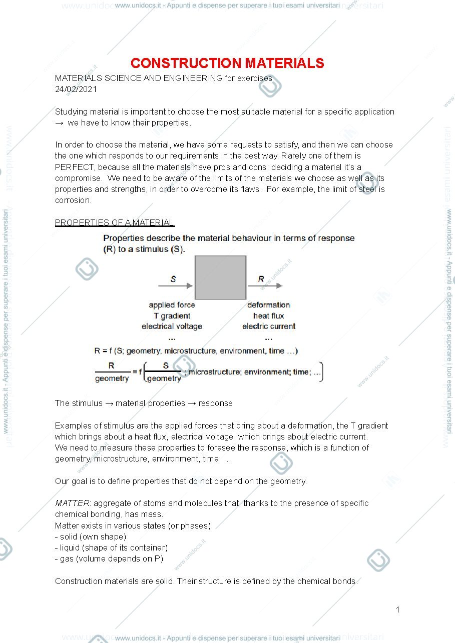 Anteprima pagina 1 — Construction materials 