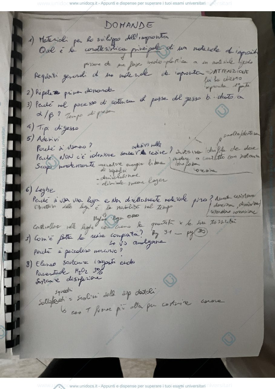 Anteprima pagina 1 — Domande esame Fabbri 