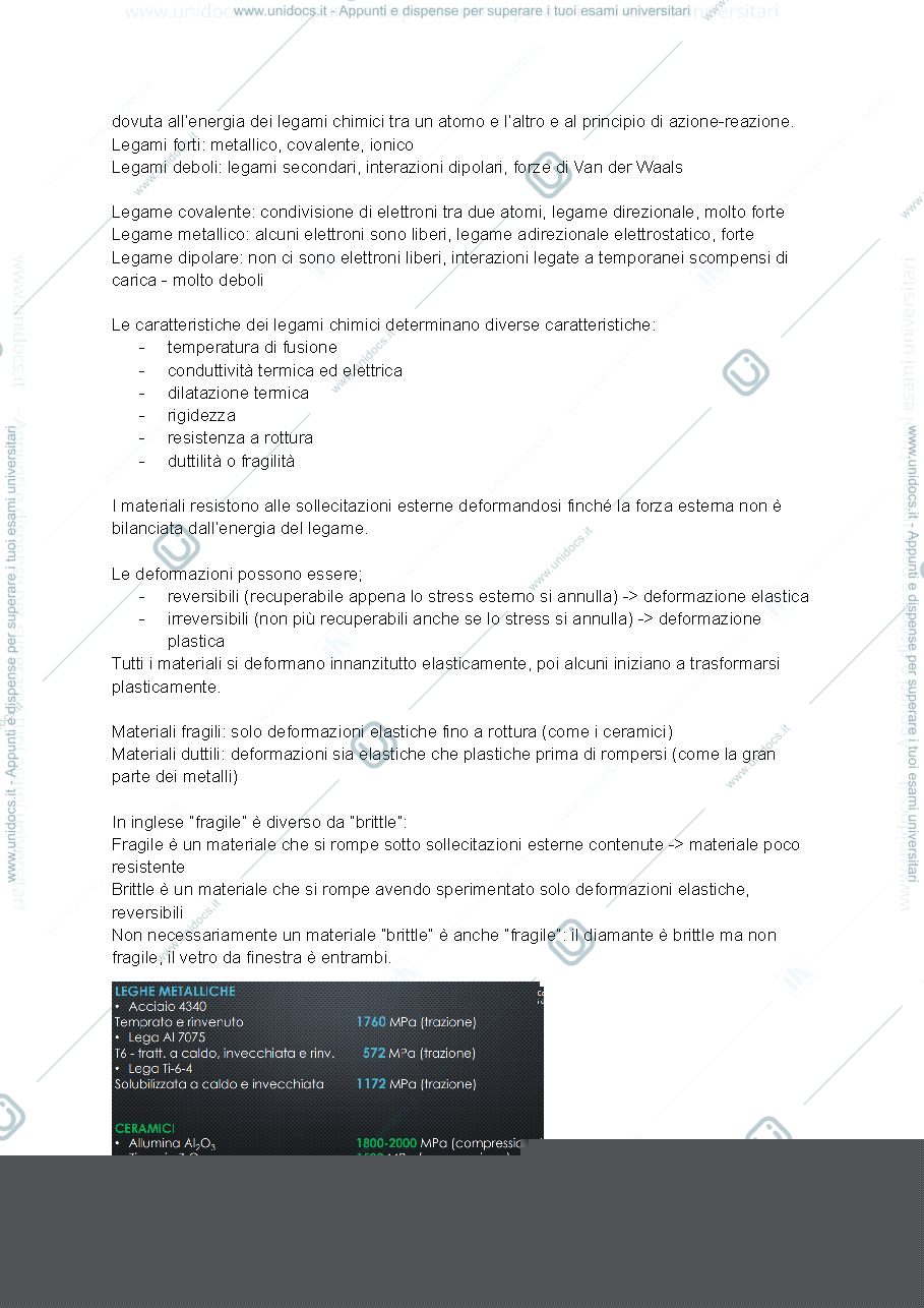 Anteprima pagina 4 — appunti "Materiali e loro tecnologie applicati al design" 