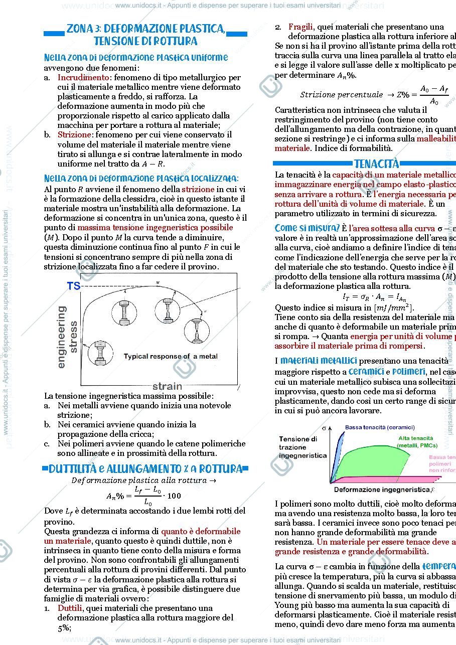 Anteprima pagina 4 — appunti materiali metallici