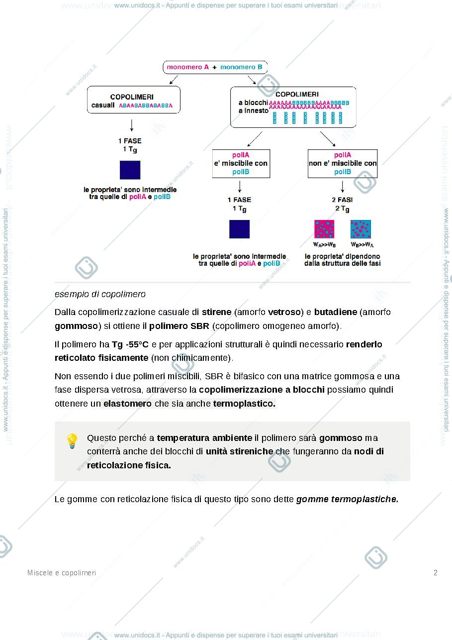 Anteprima pagina 2 — Miscele e copolimeri prof Marano