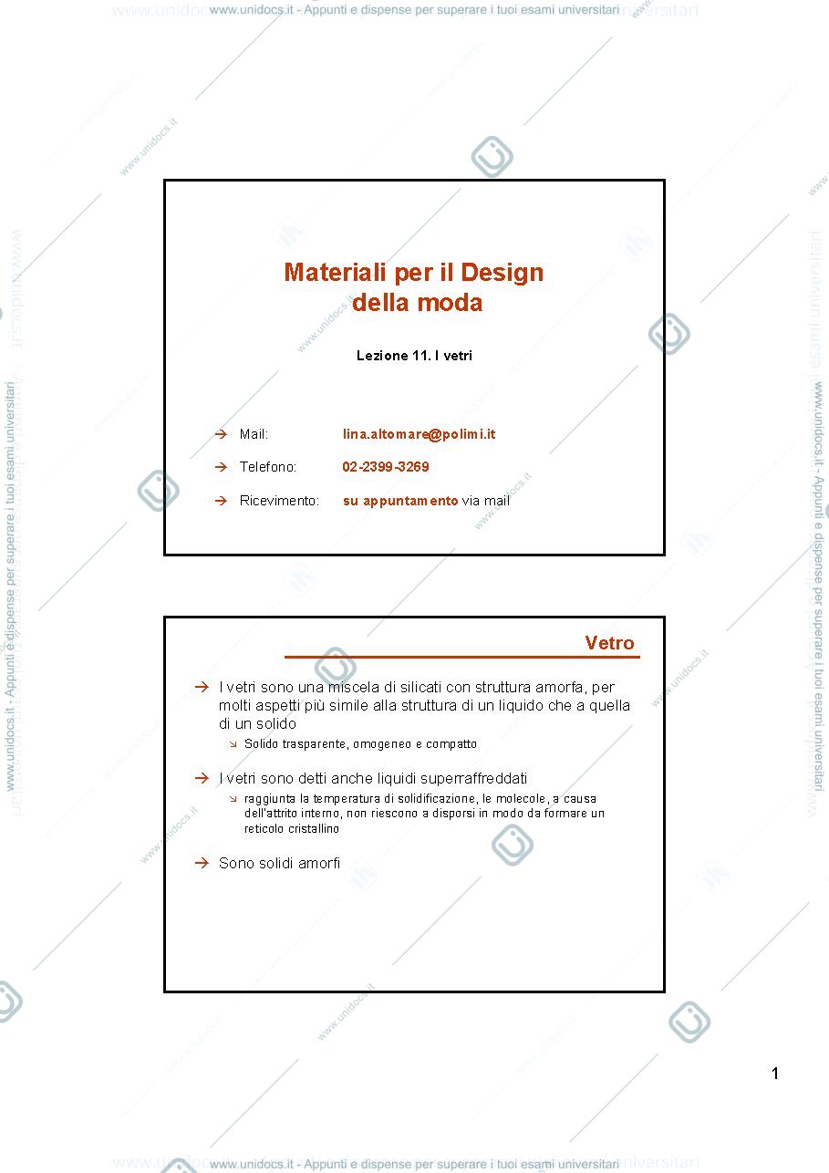 Anteprima pagina 1 — MATERIALI PER IL DESIGN
