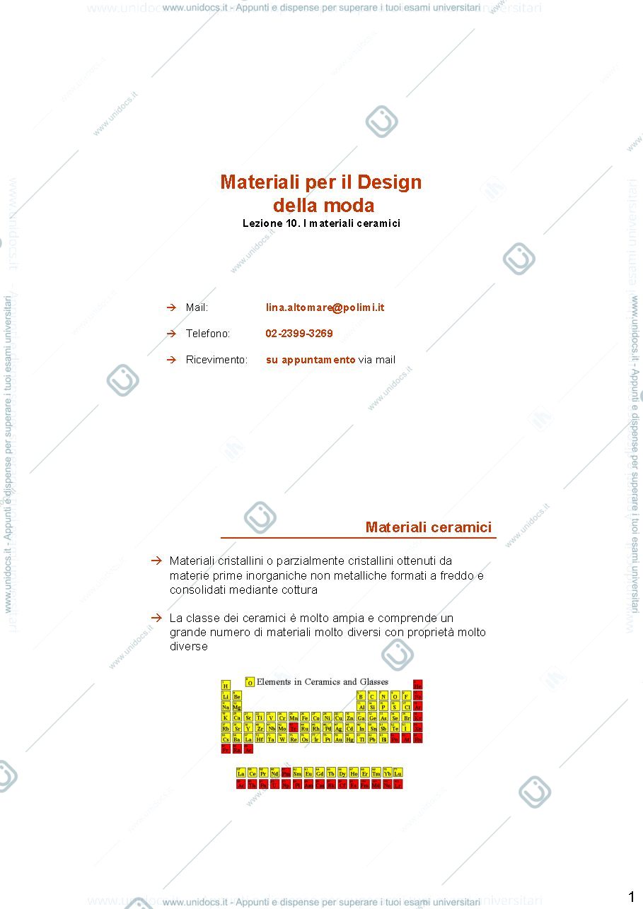Anteprima pagina 1 — MATERIALI PER IL DESIGN