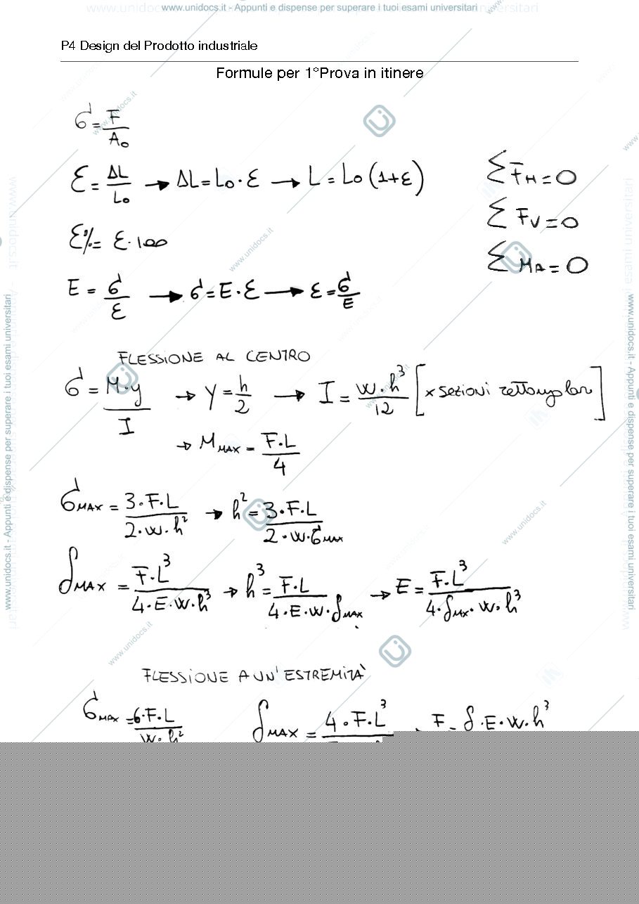 Anteprima pagina 1 — Formule per primo parziale