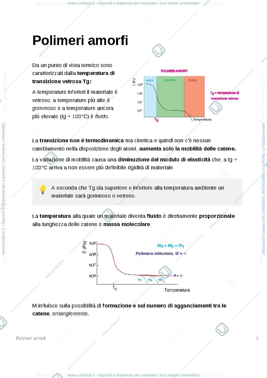 Anteprima pagina 1 — Polimeri amorfi prof Marano