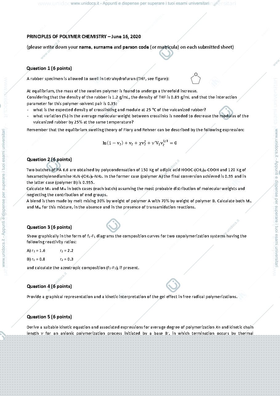 Anteprima pagina 1 — Tipologia esame 