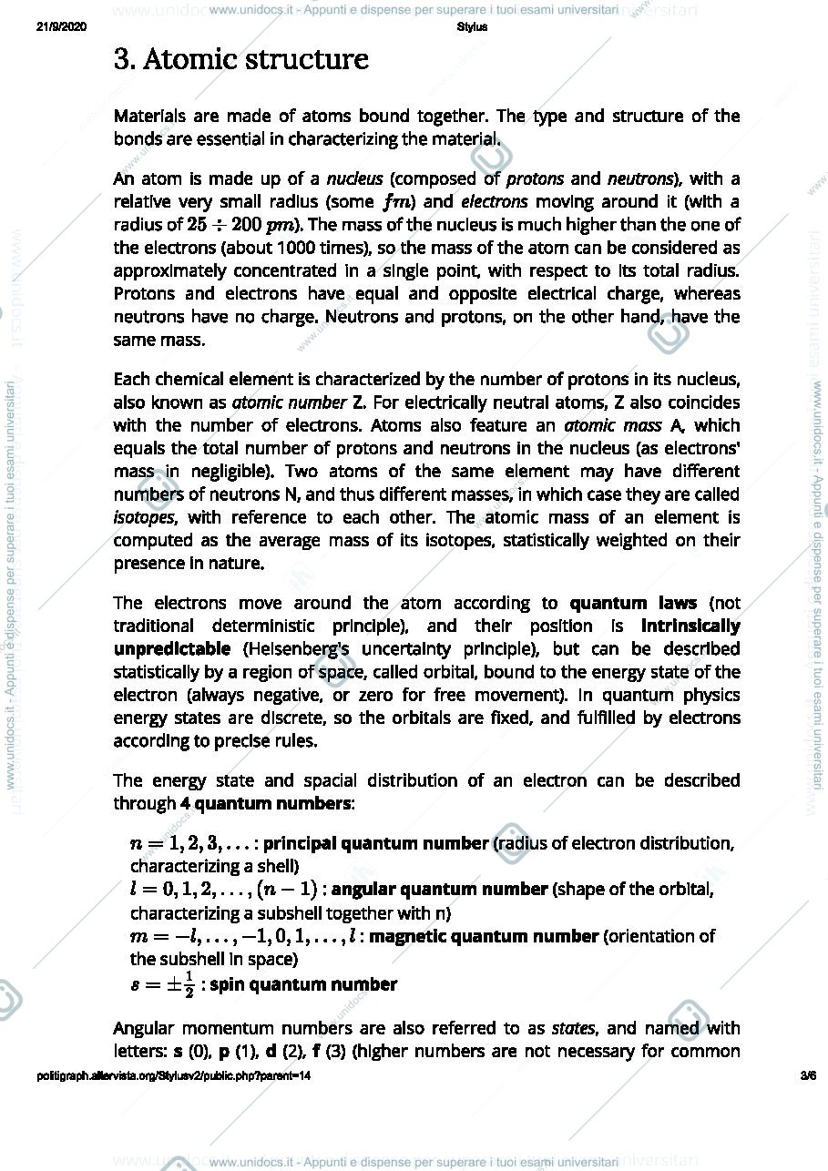 Anteprima pagina 3 — Appunti Materials for electrical application