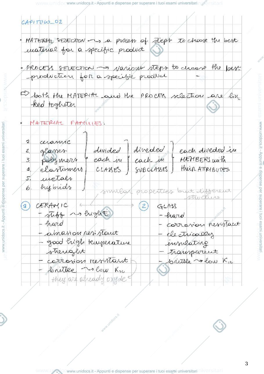 Anteprima pagina 3 — Appunti di Materials Selection and Criteria 