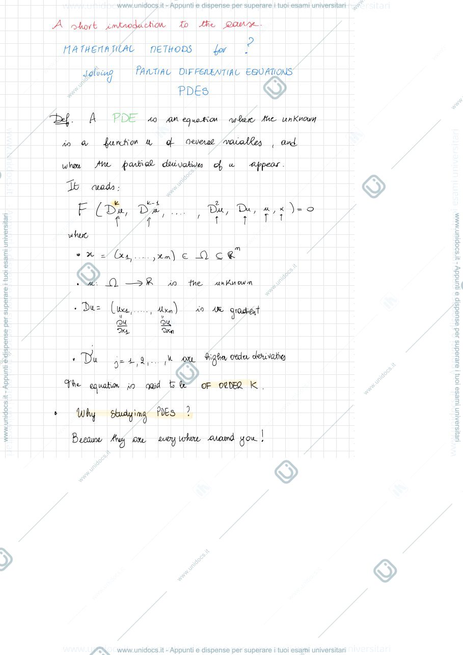 Anteprima pagina 1 — Lezioni alla lavagna Math Methods for Materials Eng