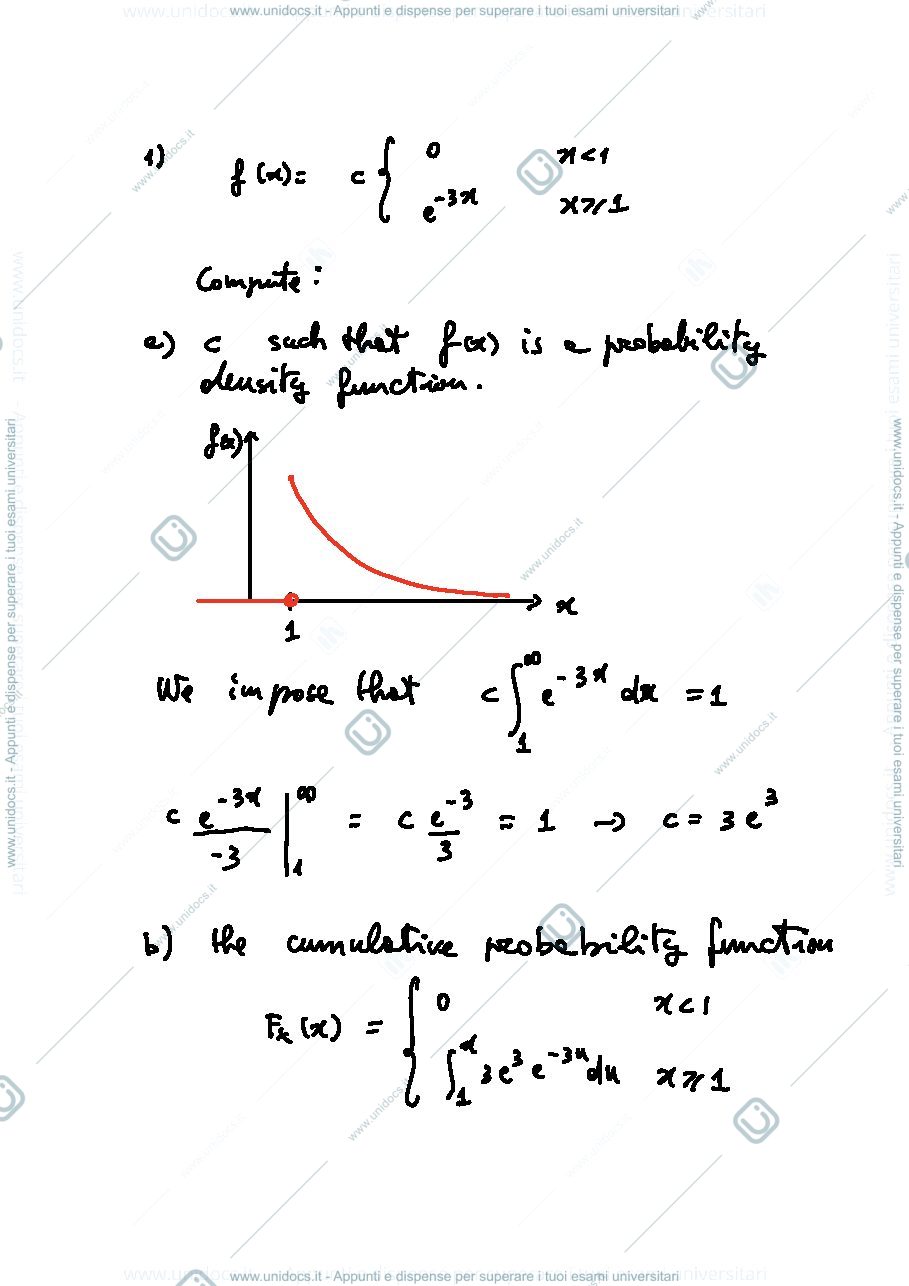 Anteprima pagina 1 — Esercitazione mathematical methods