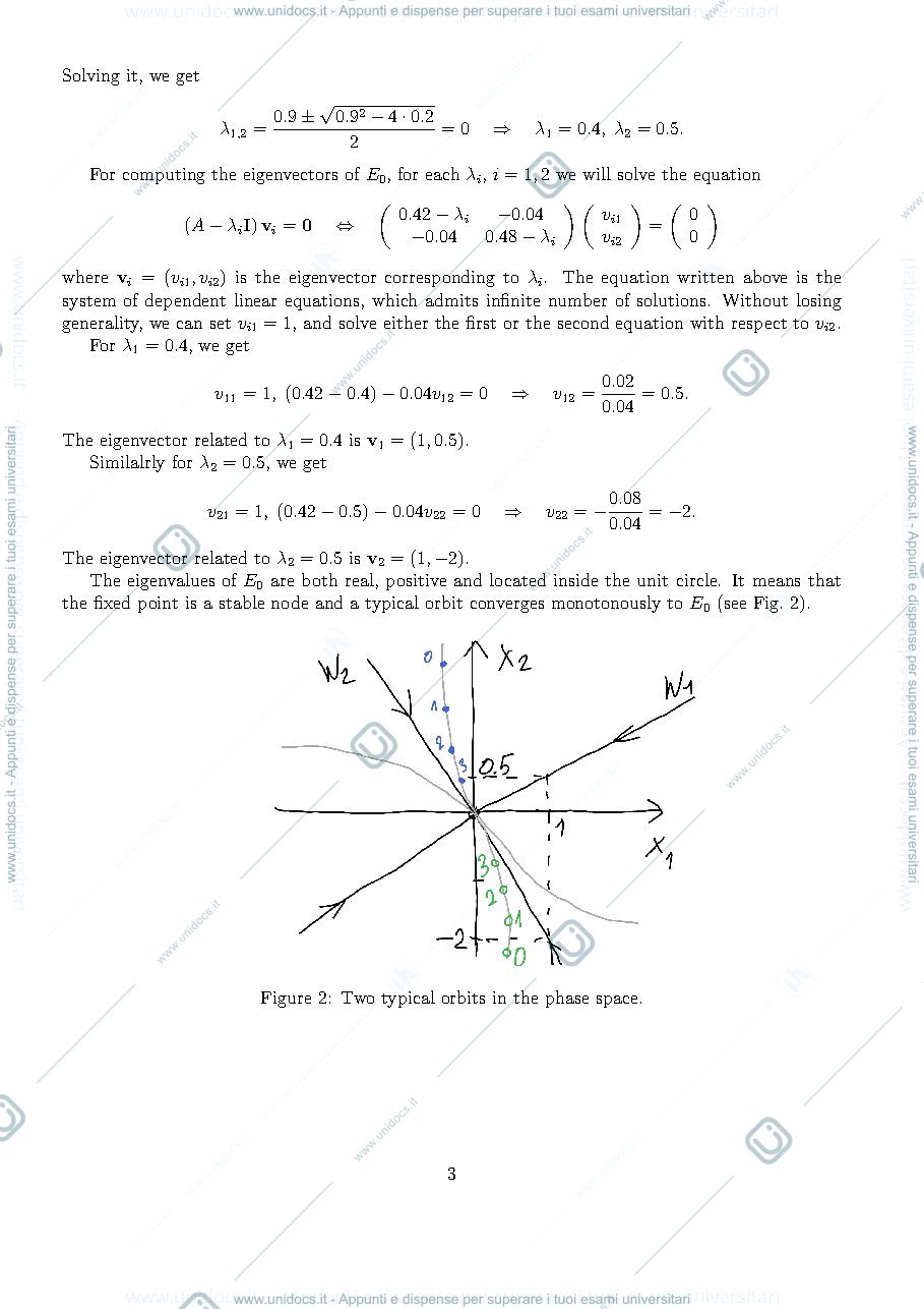Anteprima pagina 3 — esercizi dynamical system in discrete time