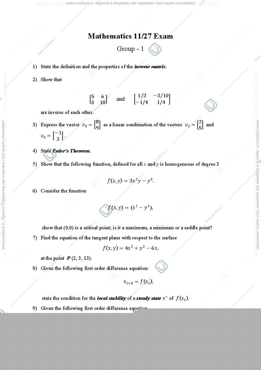 Anteprima pagina 1 — Exam exercitation