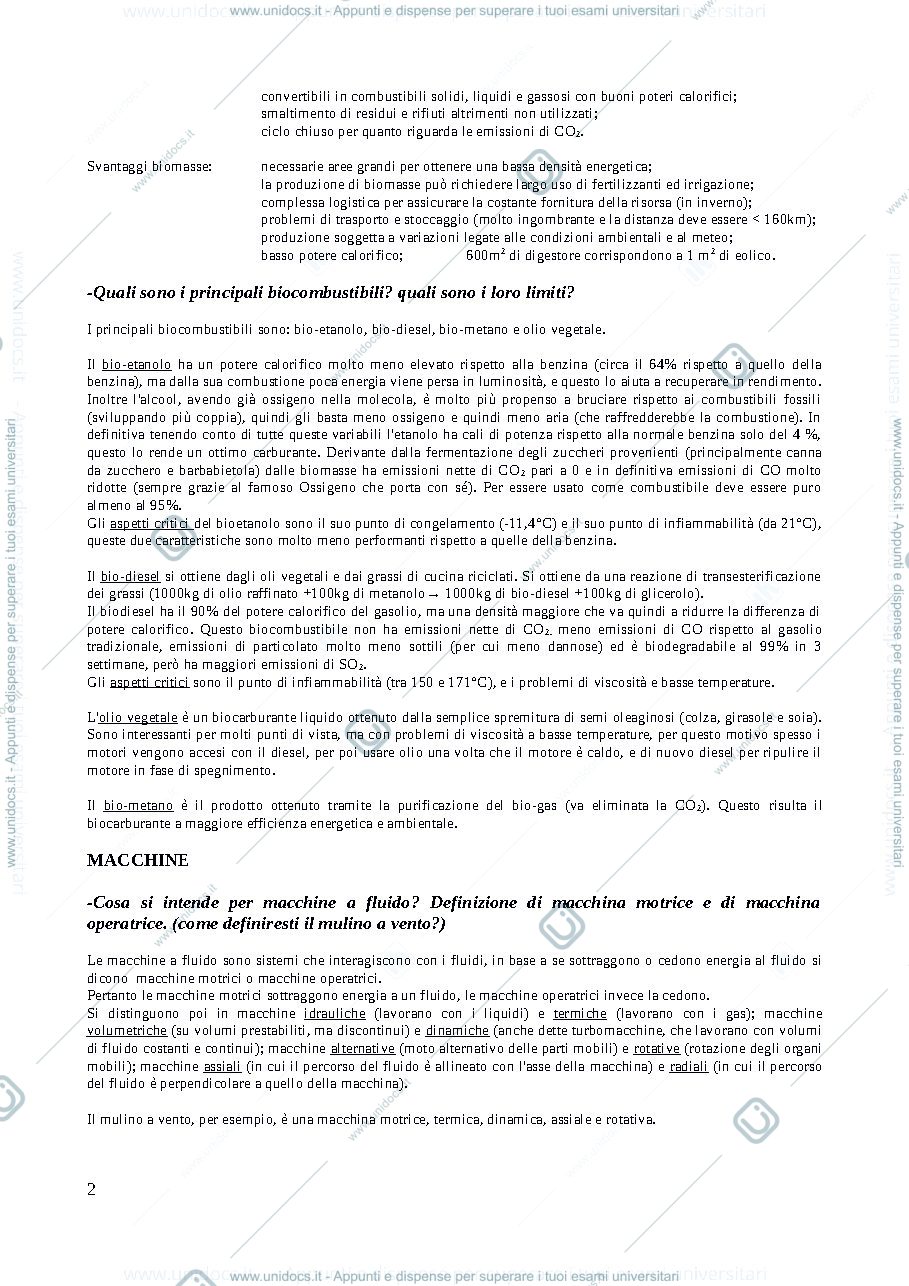 Anteprima pagina 2 — domande esame  meccanica