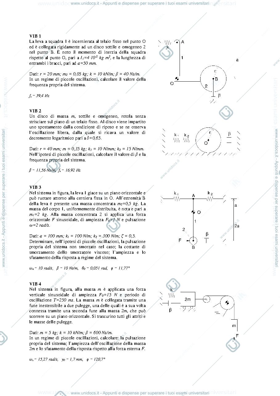 Anteprima pagina 1 — Vari esercizi per preparazione Esame MaM