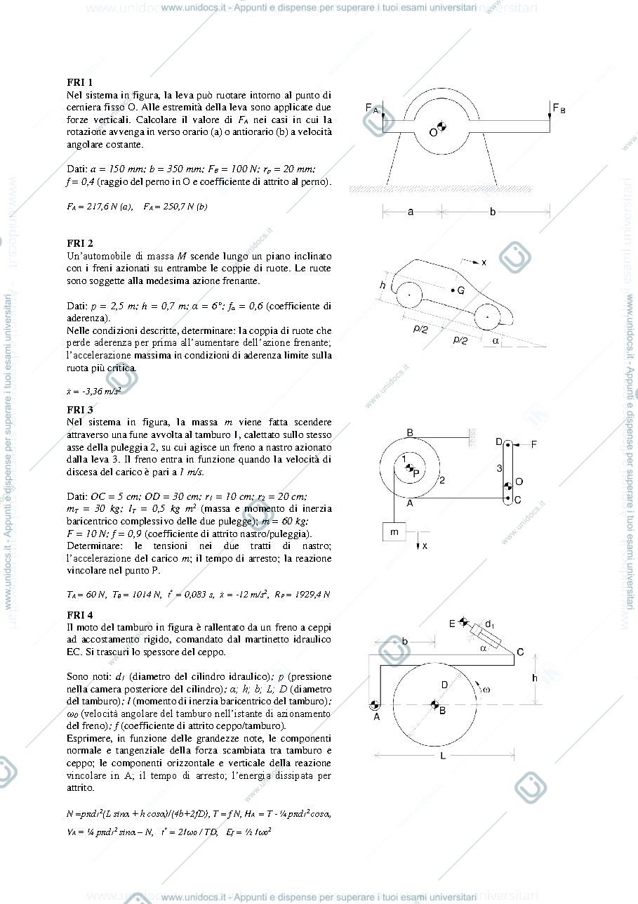 Anteprima pagina 1 — Vari esercizi per preparazione Esame MaM