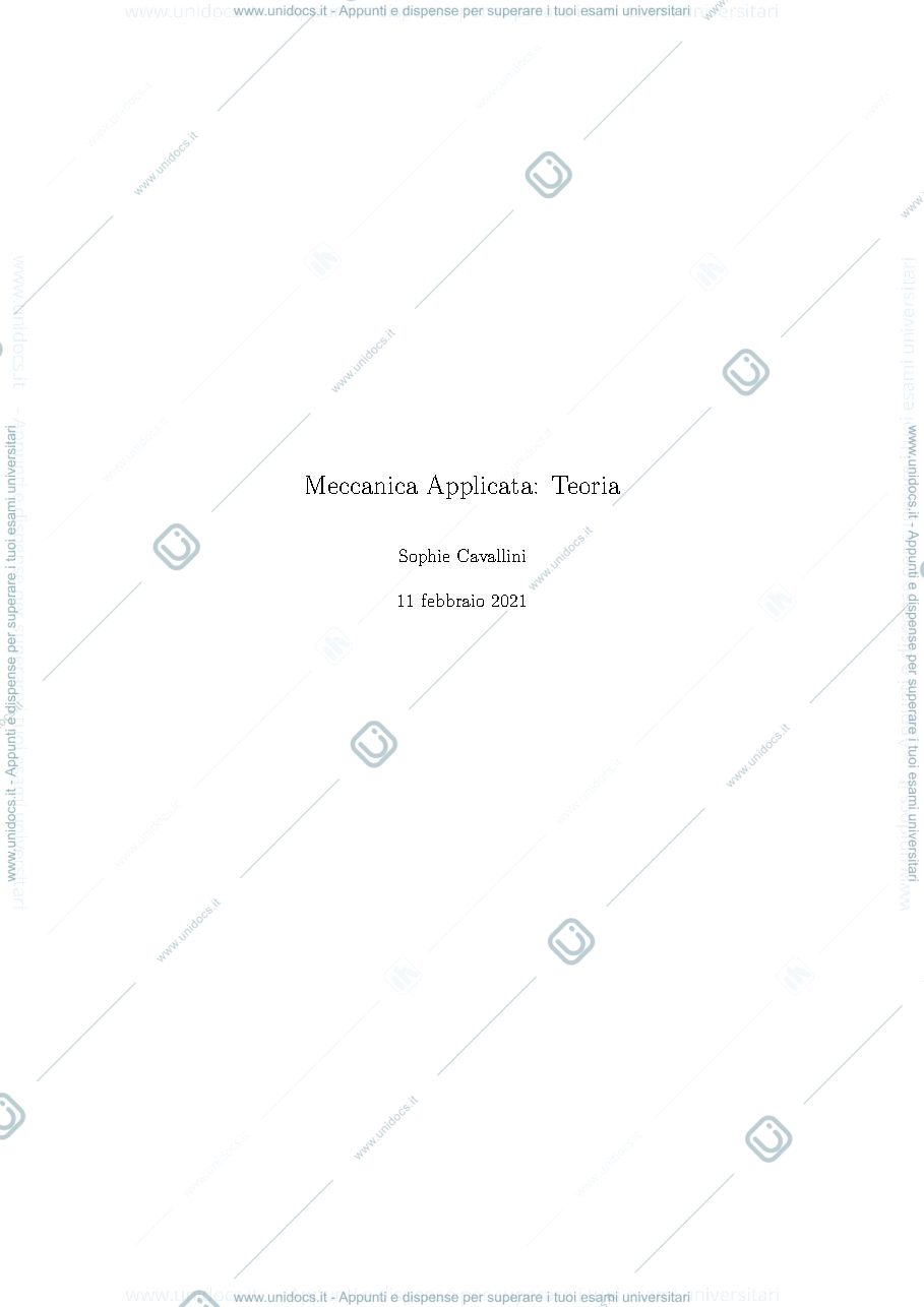 Anteprima pagina 1 — Dispensa dell'intero corso