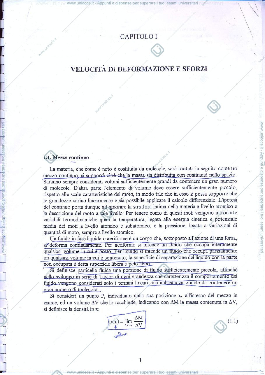 Anteprima pagina 1 — Meccanica dei fluidi-Leuzzi