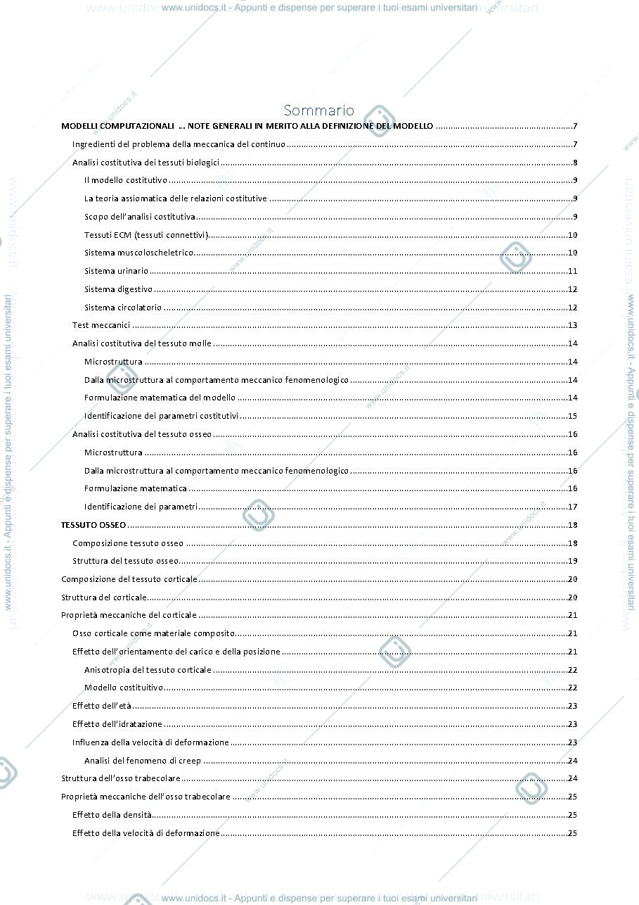 Anteprima pagina 2 — appunti meccanica dei tessuti biologici