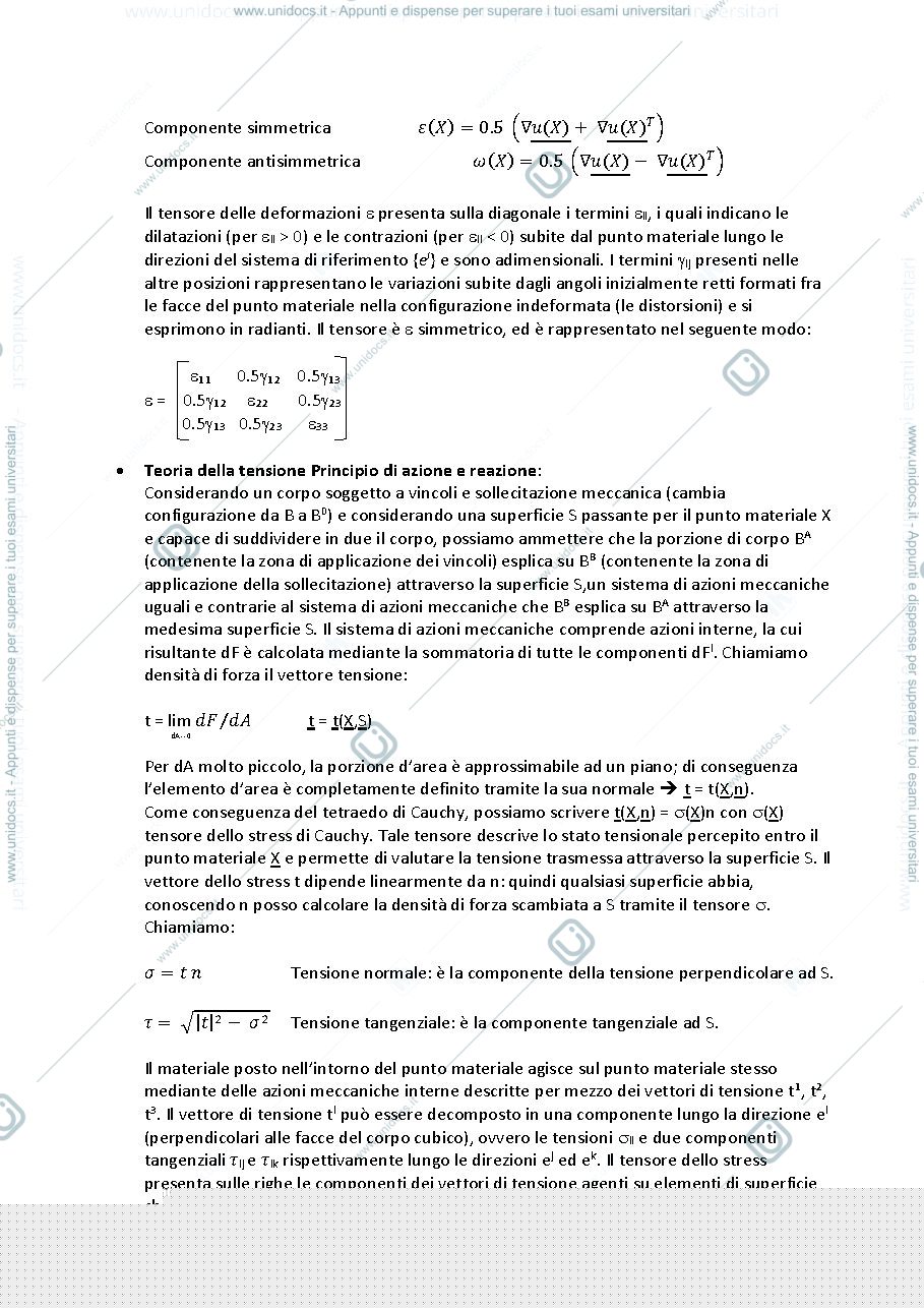 Anteprima pagina 2 — Riassunti di Meccanica dei Corpi Continui