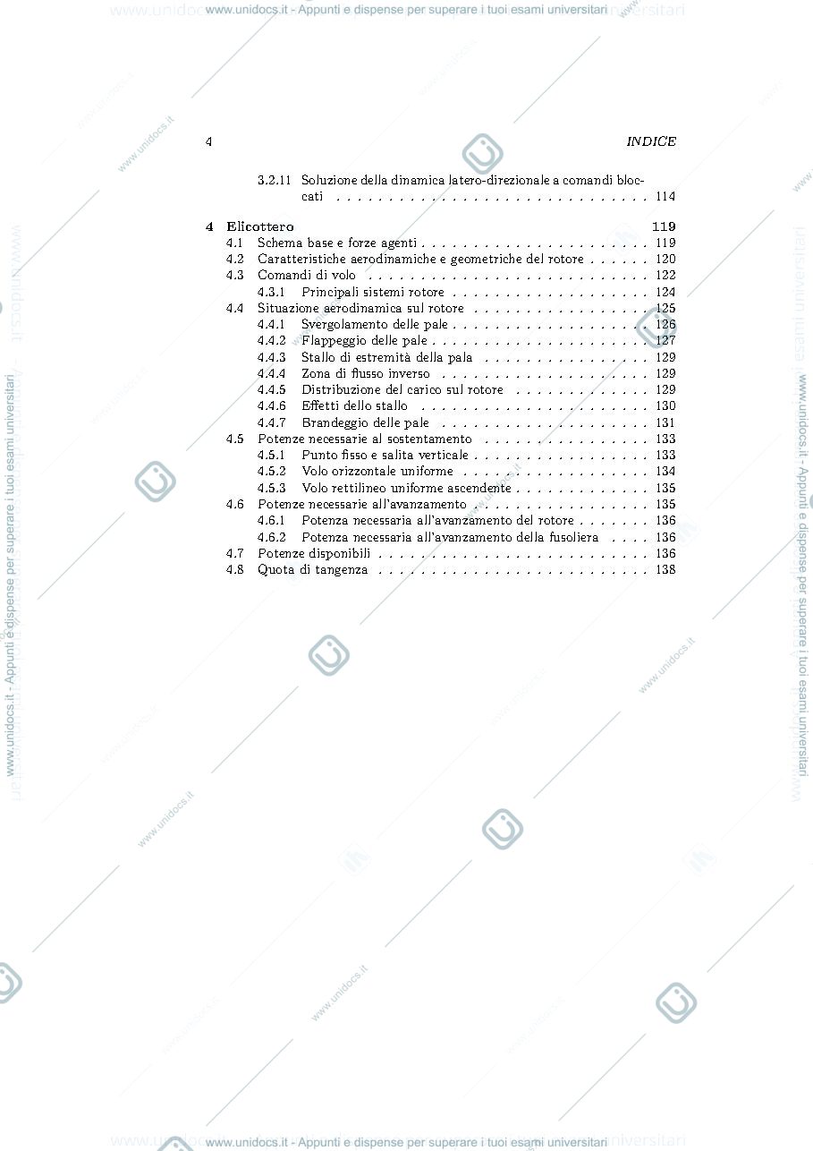 Anteprima pagina 4 — Appunti Meccanica del volo
