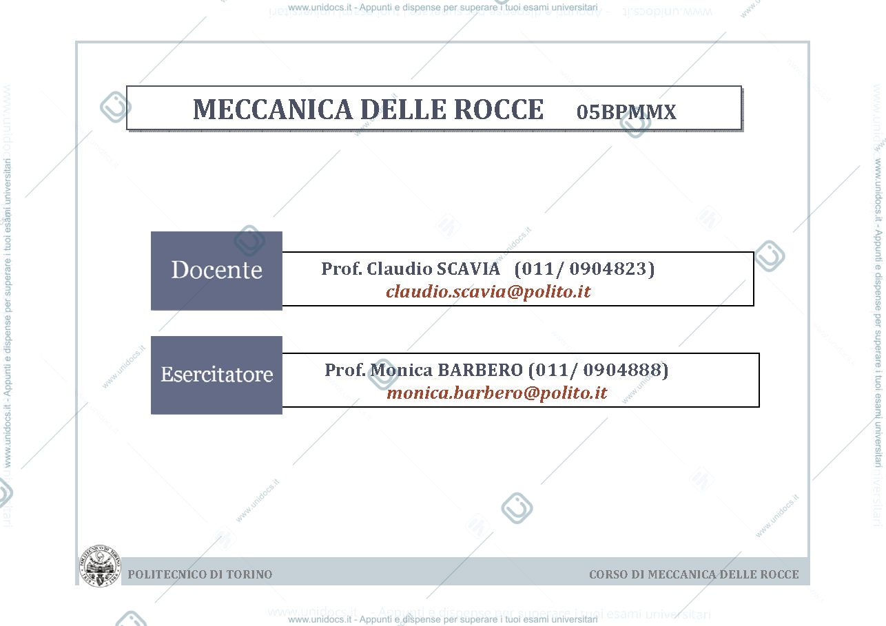 Anteprima pagina 1 — Lezione 10 - Gallerie e sistemi di sostegno