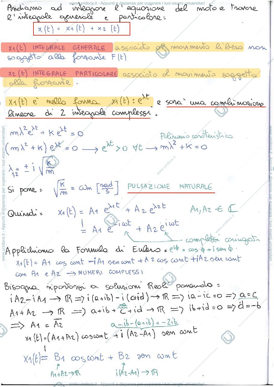 Anteprima pagina 2 — Appunti di meccanica delle Vibrazioni parte 1