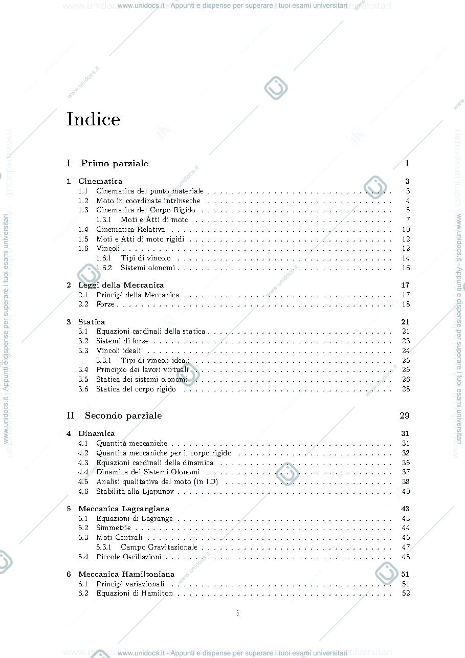 Anteprima pagina 3 — Appunti di Meccanica Razionale e dei Continui