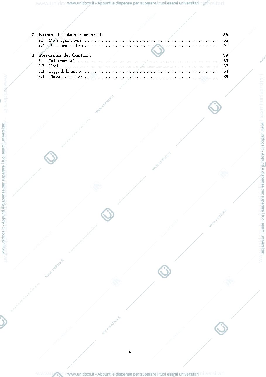 Anteprima pagina 4 — Appunti di Meccanica Razionale e dei Continui