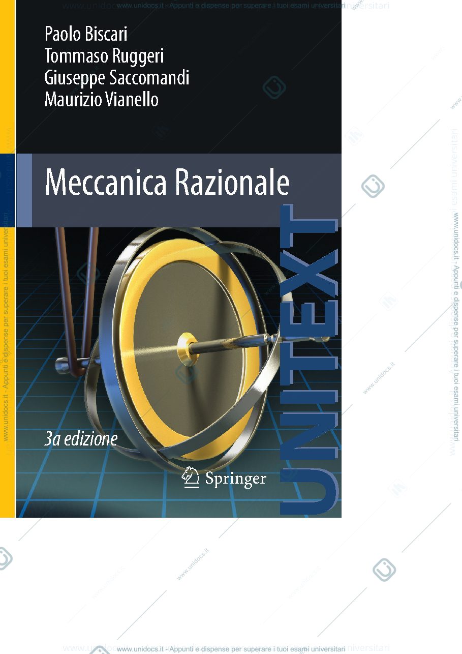 Anteprima pagina 1 — Meccanica Razionale