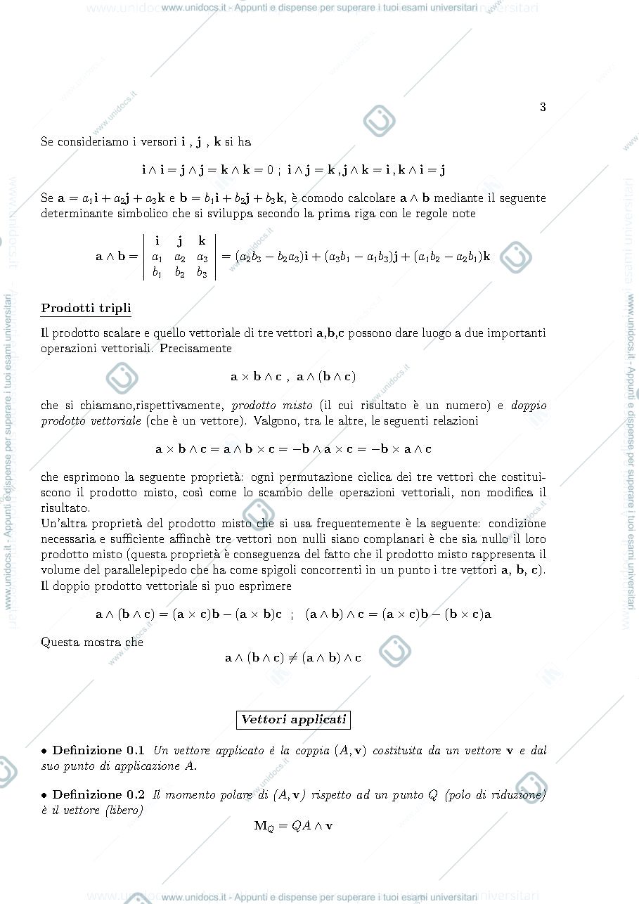 Anteprima pagina 3 — formulario meccanica razionale