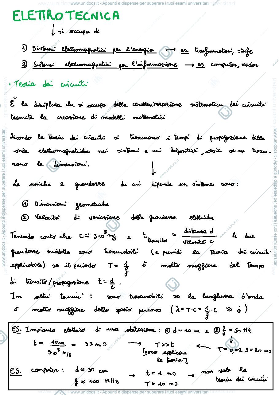 Anteprima pagina 2 — Appunti Elettrotecnica 