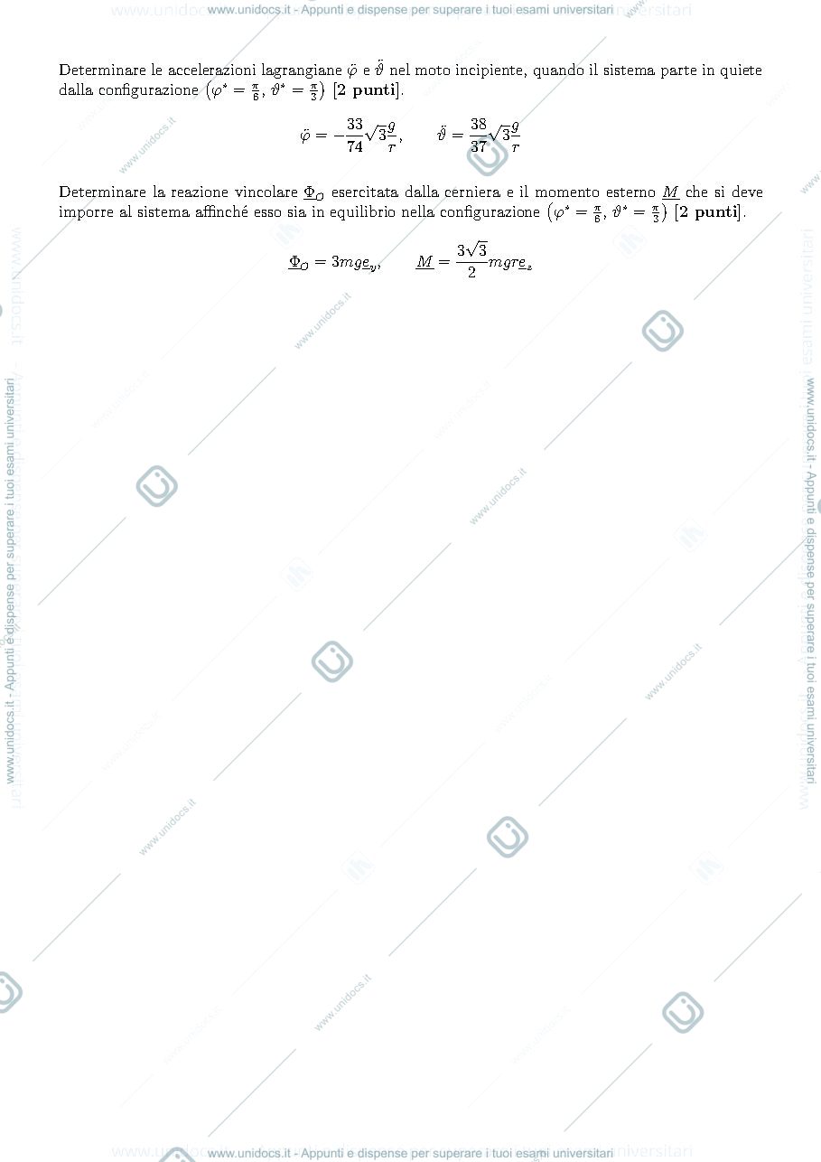 Anteprima pagina 2 — Esami di meccanica razionale
