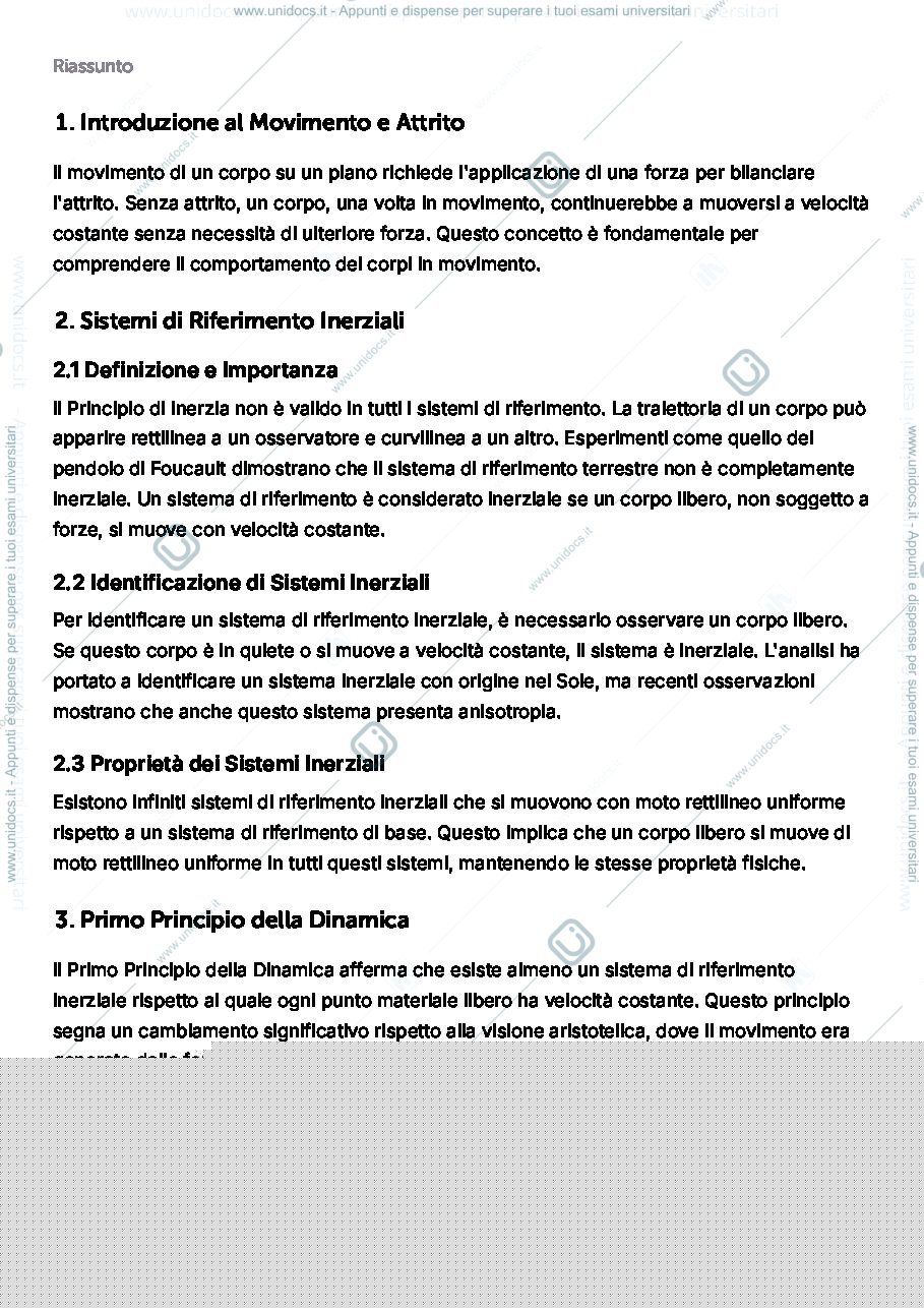 Anteprima pagina 1 — im sistemi di riferimento inerziali