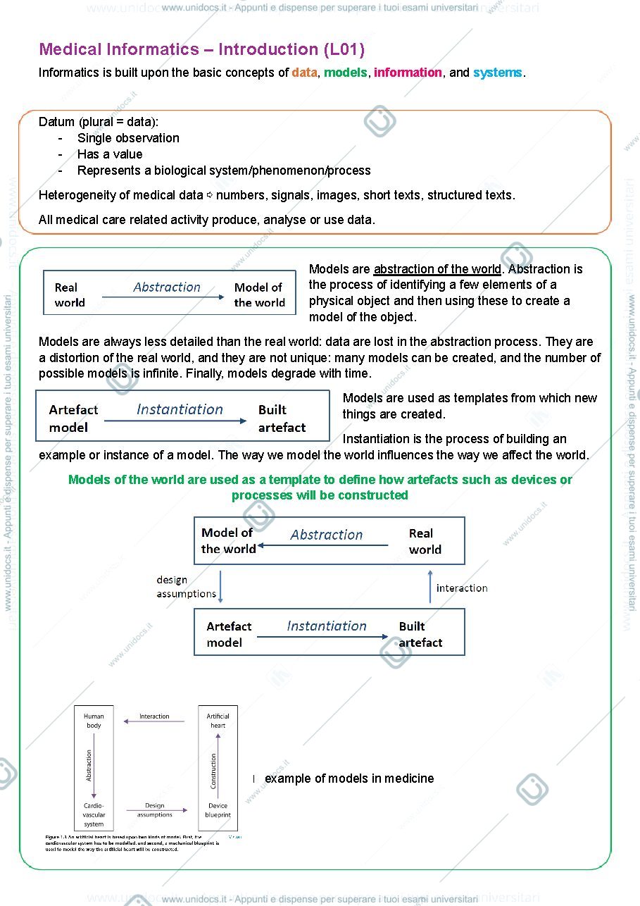 Anteprima pagina 5 — Medical Informatics -notes