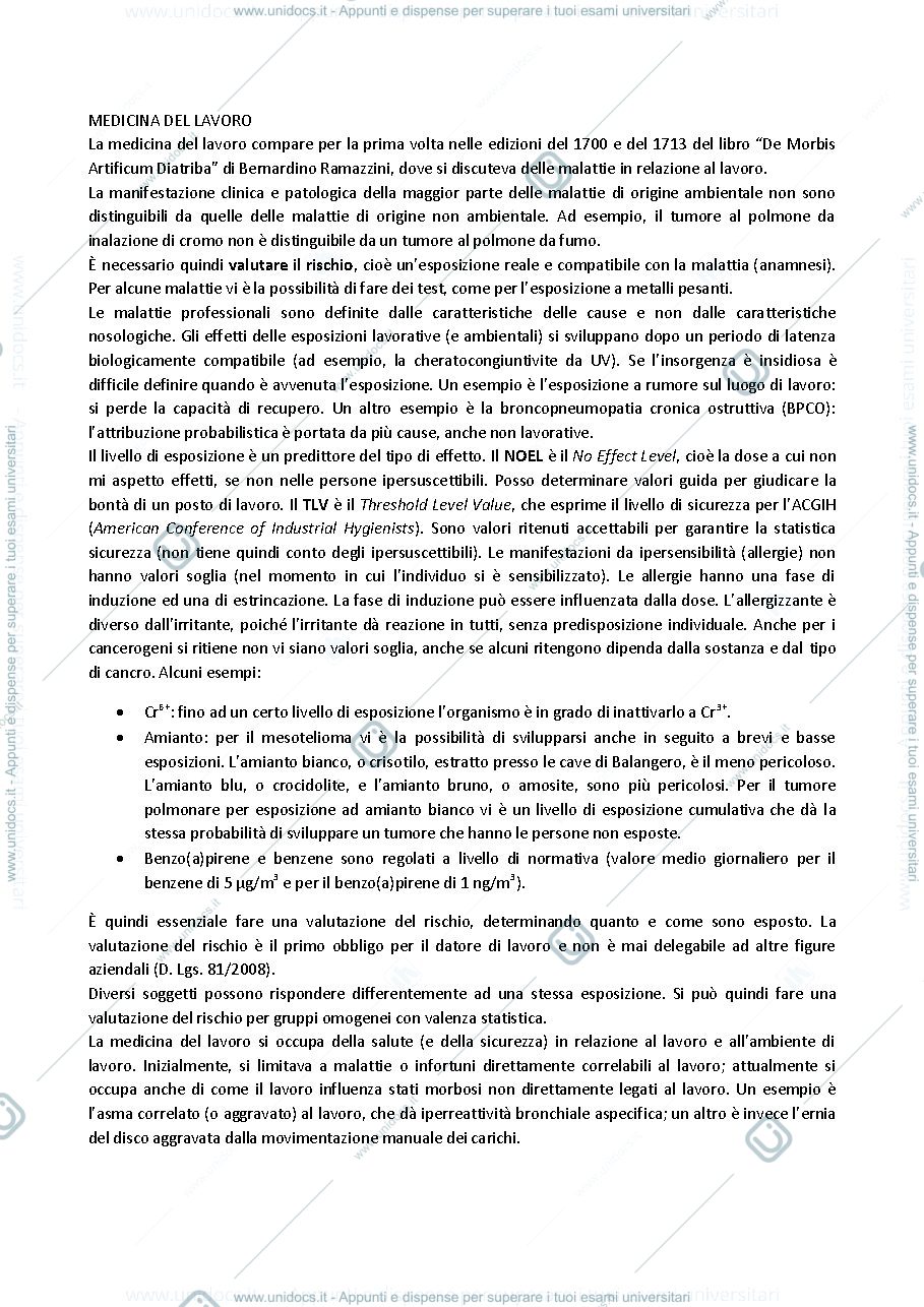 Anteprima pagina 1 — medicina del lavoro