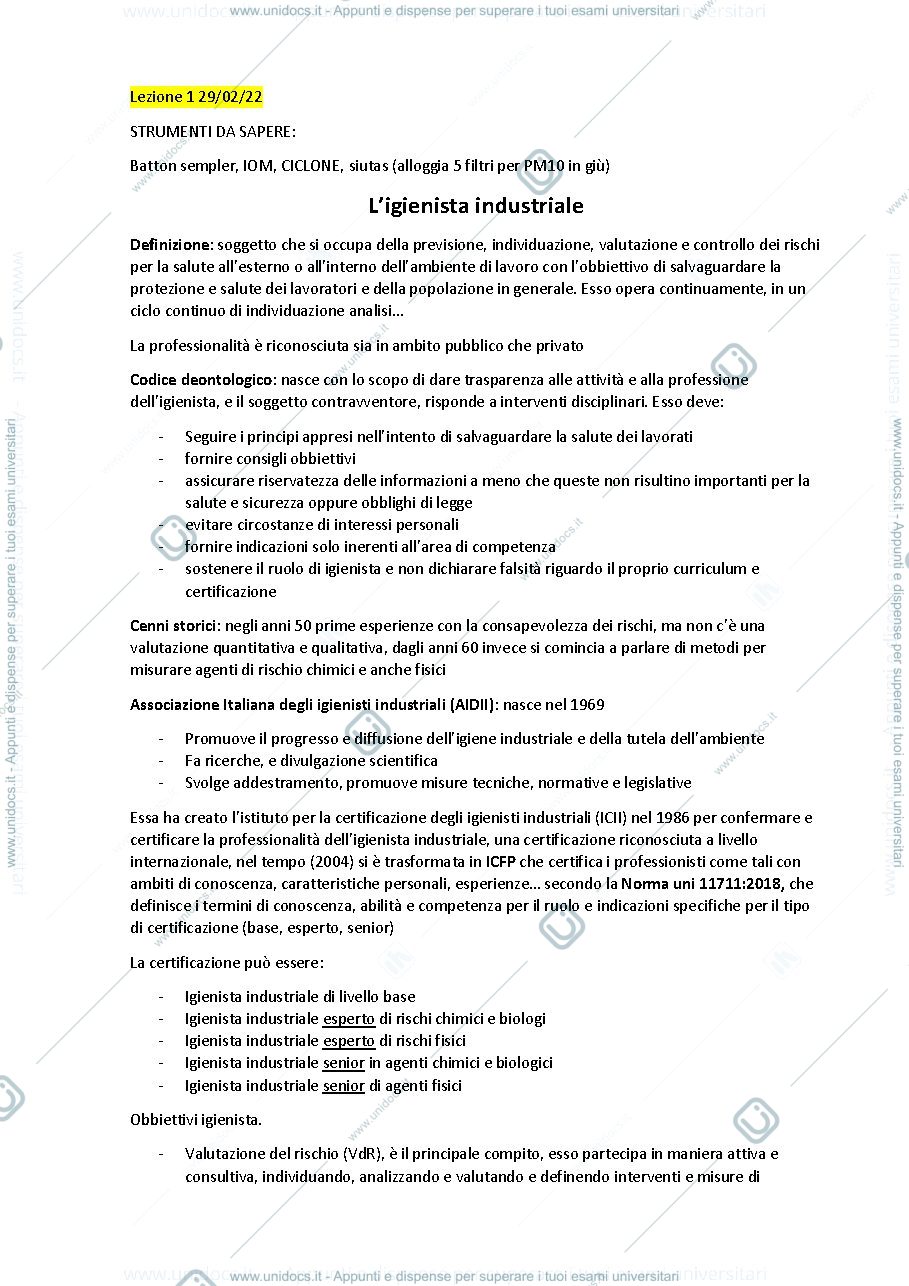 Anteprima pagina 1 — Medicina del lavoro 