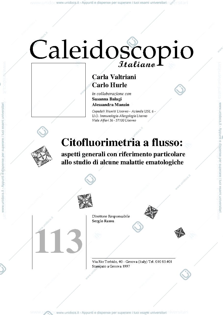 Anteprima pagina 3 — citometria a flusso