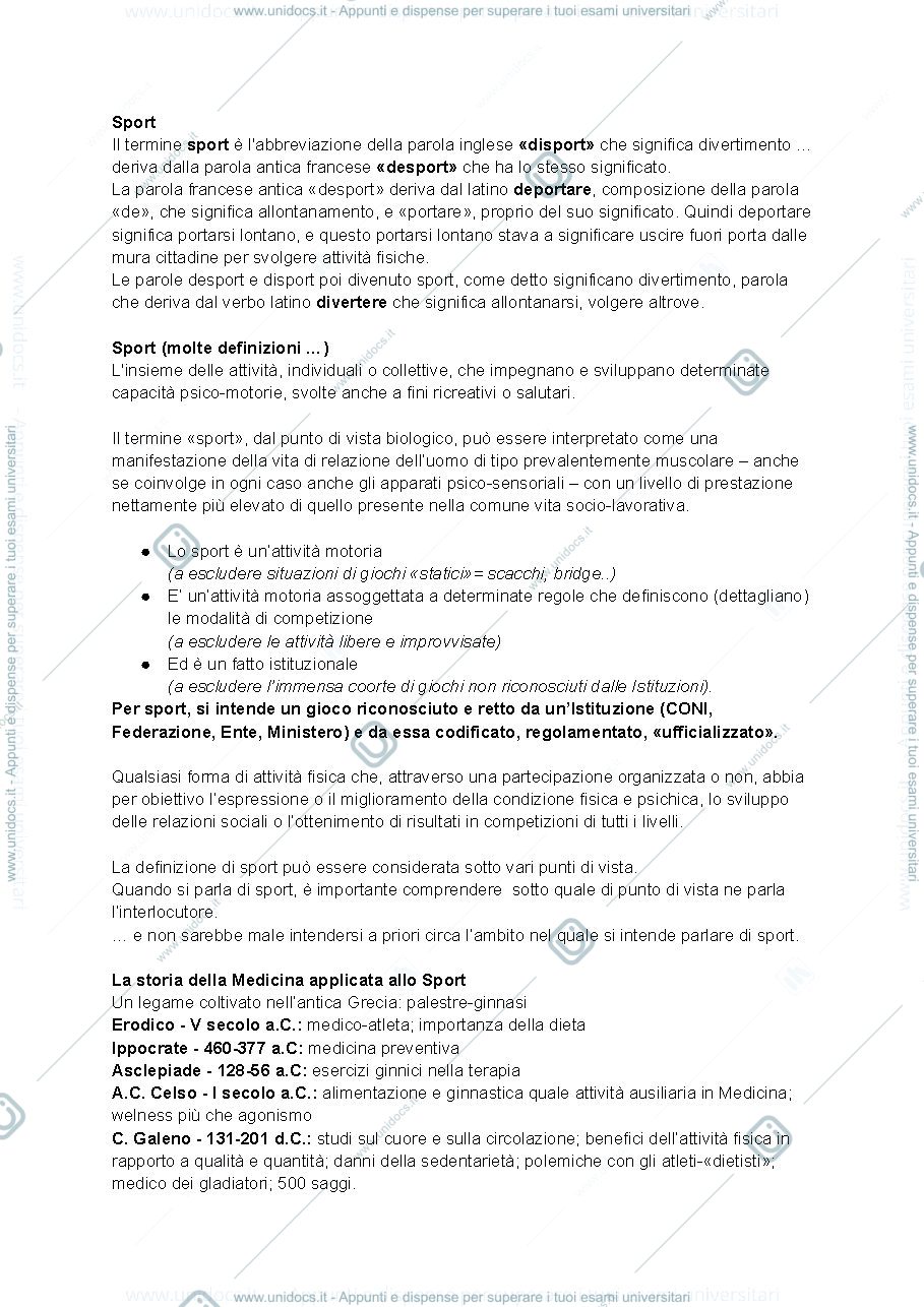Anteprima pagina 2 — Appunti Medicina dello sport