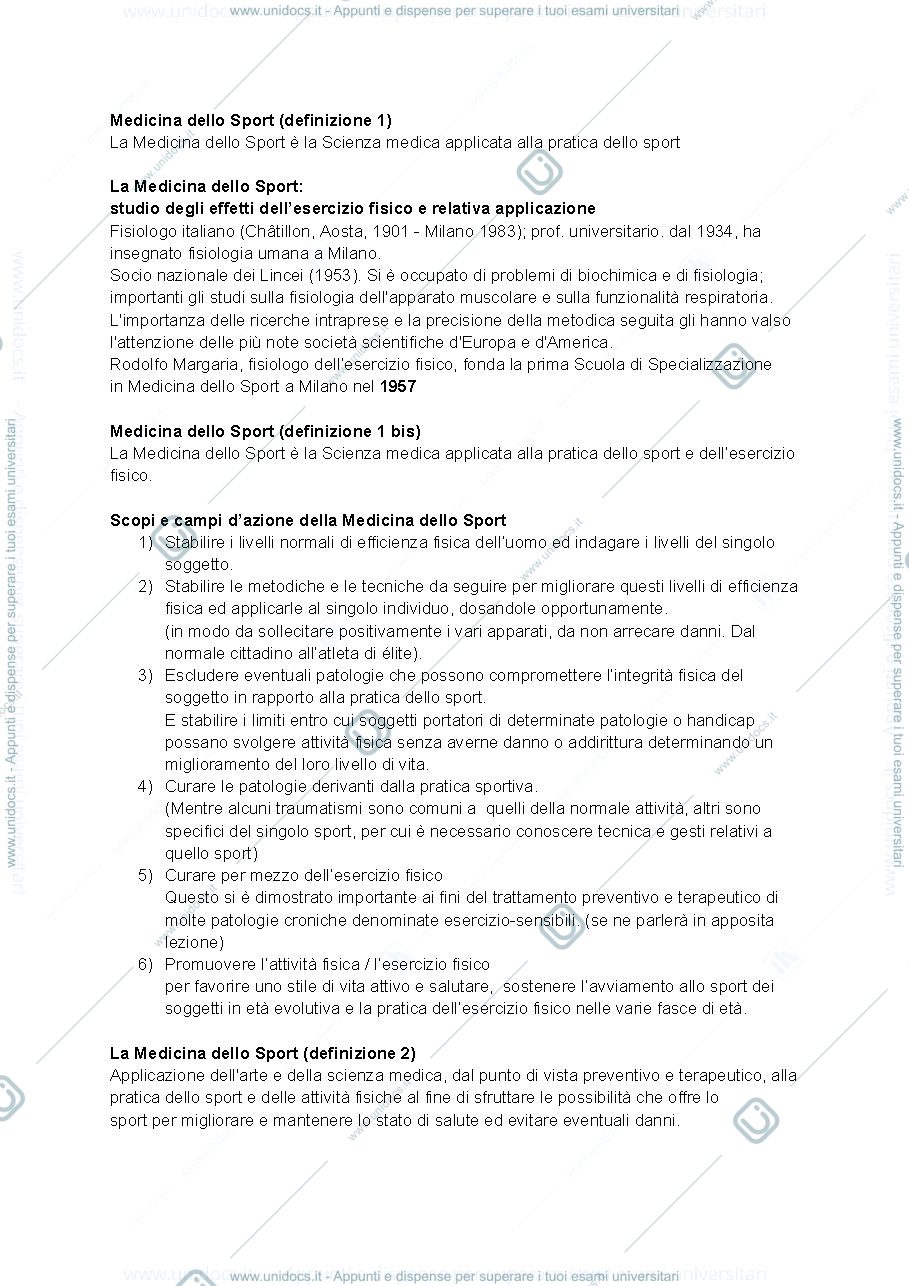 Anteprima pagina 5 — Appunti Medicina dello sport