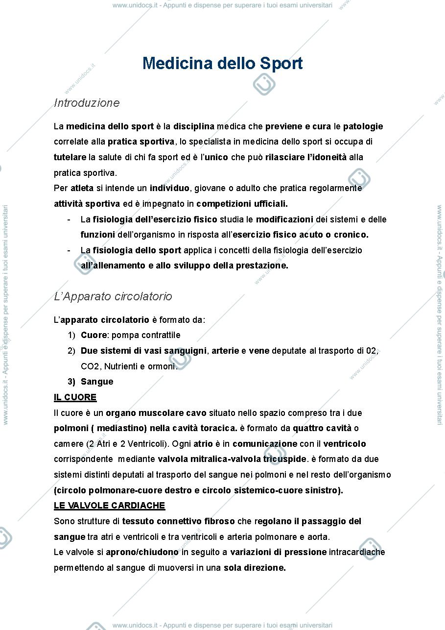 Anteprima pagina 1 — Medicina dello sport