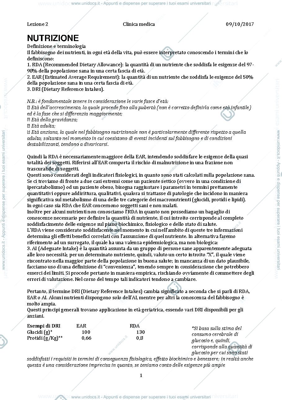 Anteprima pagina 1 — nutrizione