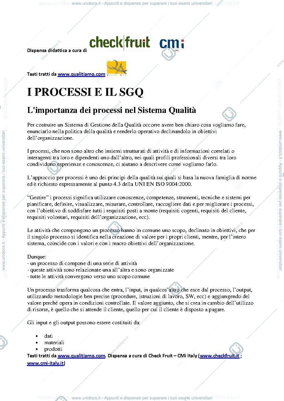 Anteprima pagina 1 — PROCESSI_Monitoraggio_indicatori_e_costi_della_qualita