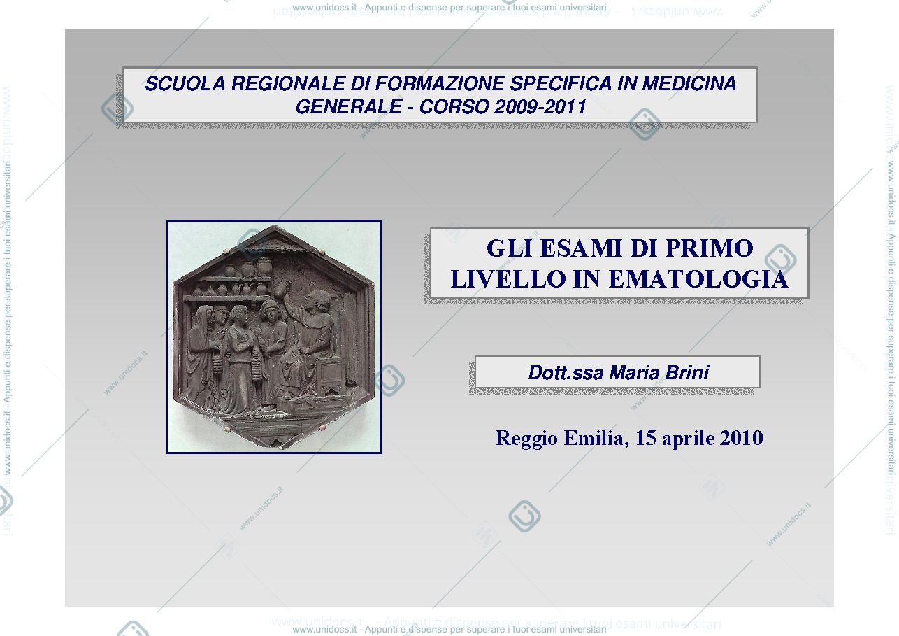 Anteprima pagina 1 — striscio di sangue