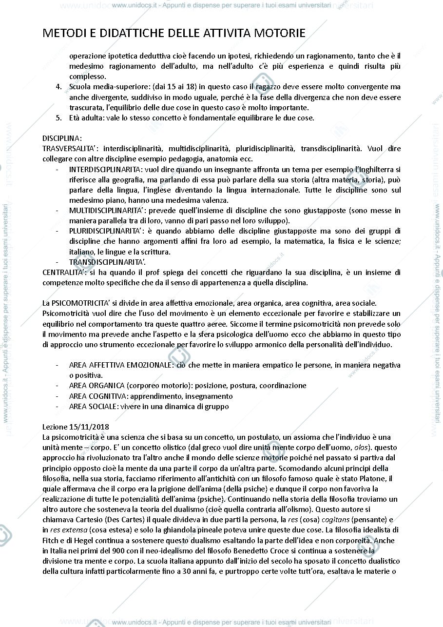 Anteprima pagina 2 — metodi e didattiche delle attivita motorie 1
