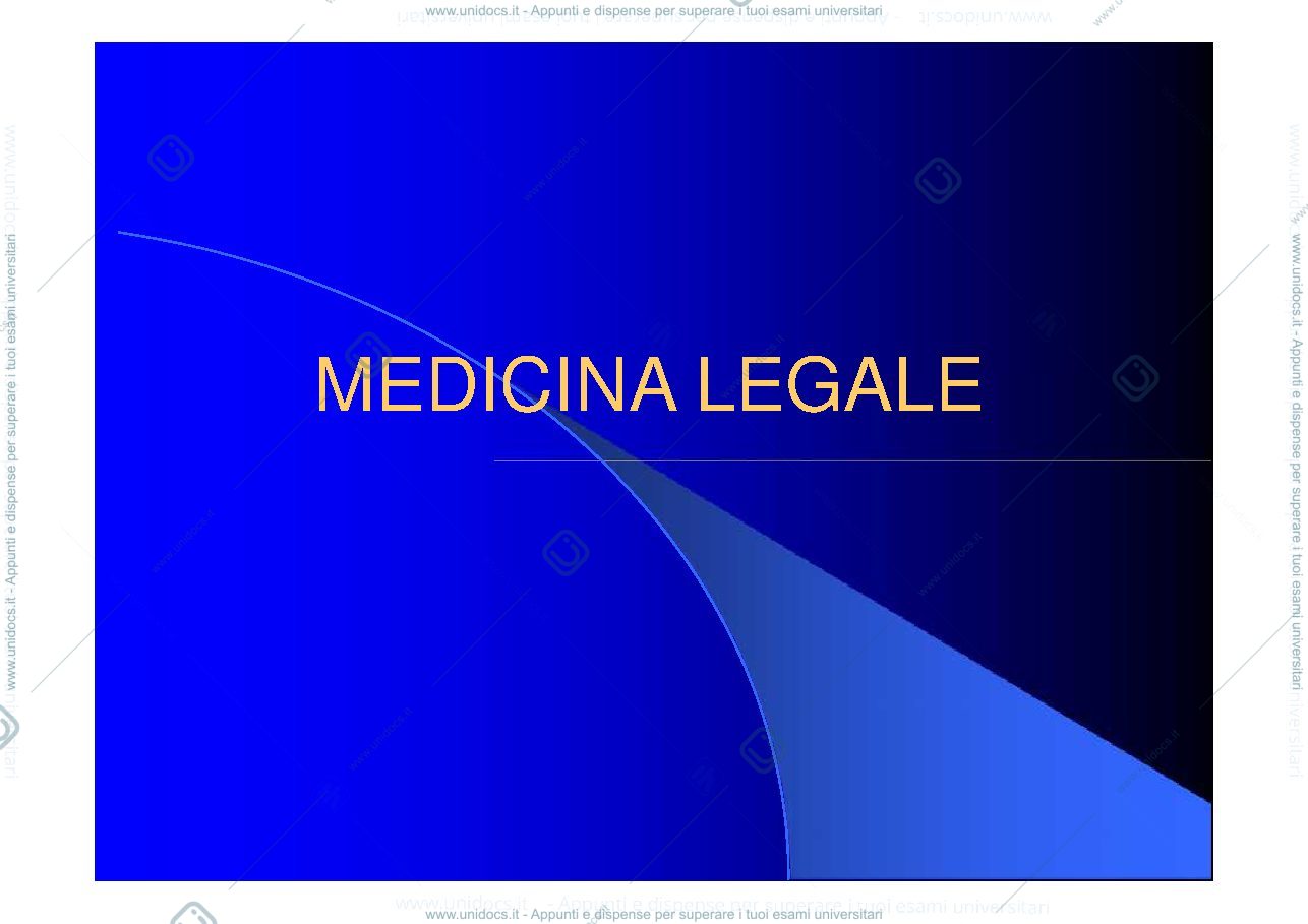 Anteprima pagina 1 — Medicina Legale