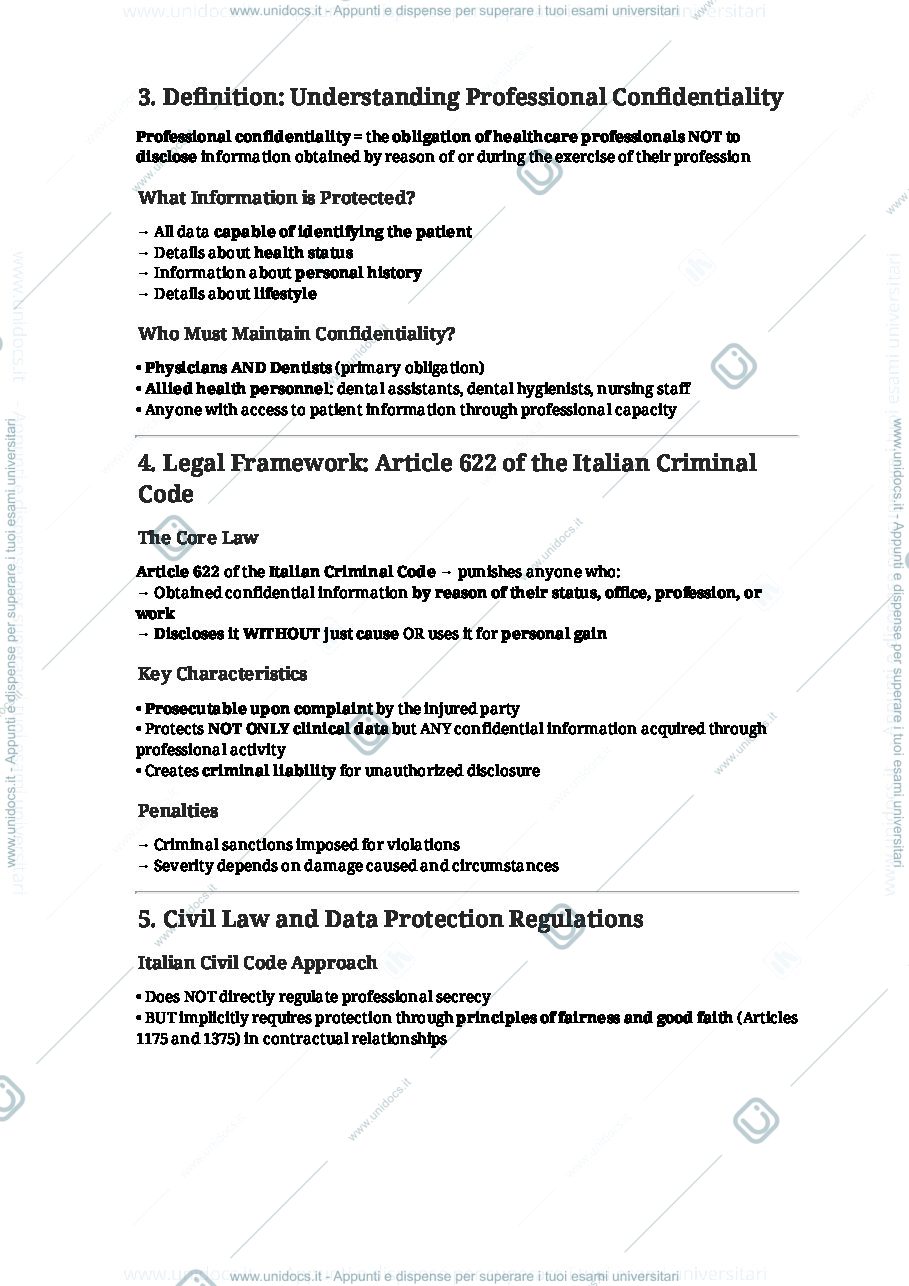 Anteprima pagina 2 — Professional Con dentiality in Medicine and Dentistry