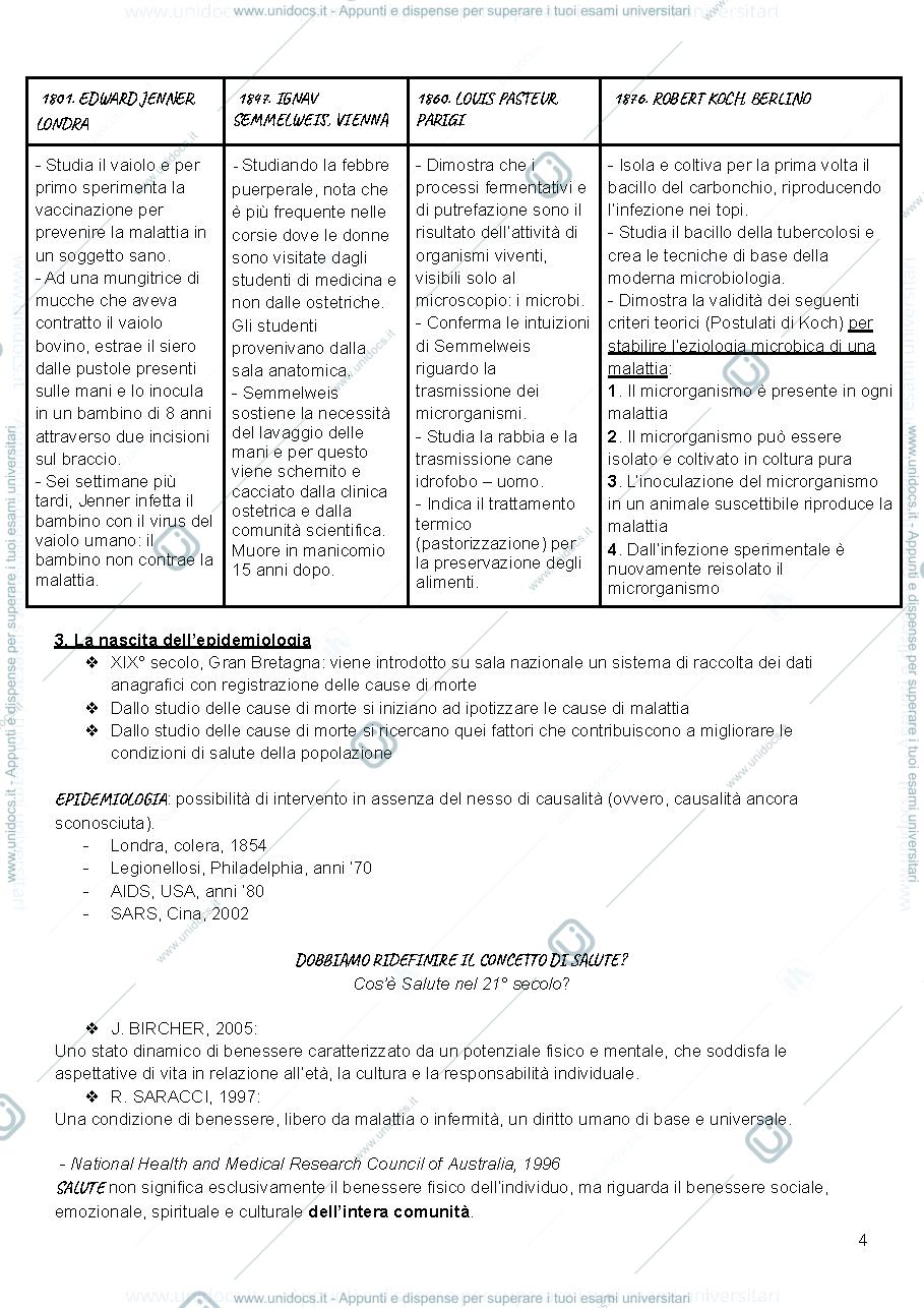 Anteprima pagina 4 — Medicina sociale riassunto PowerPoint 