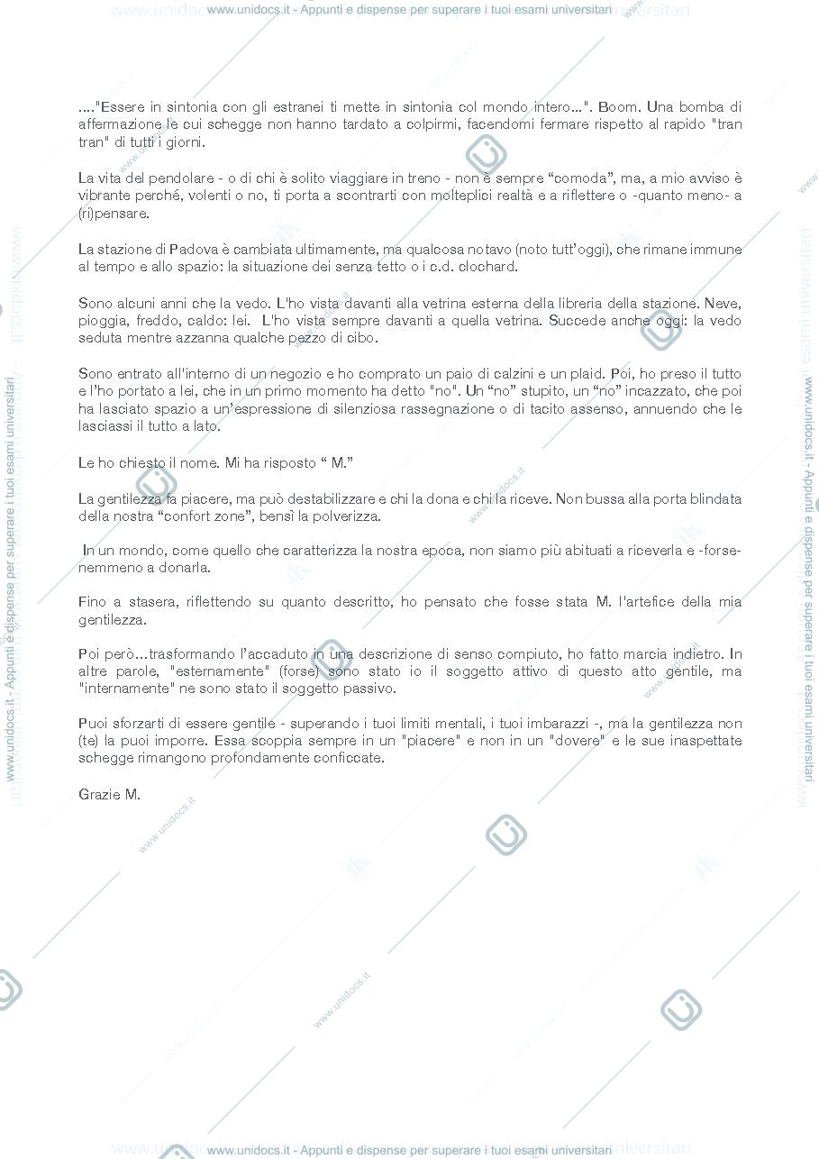 Anteprima pagina 1 — azione di gentilezza