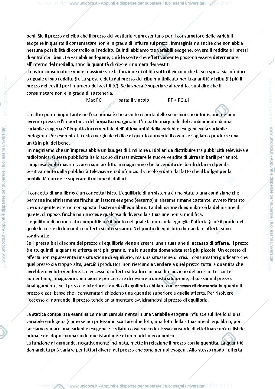 Anteprima pagina 2 — Microeconomia 1 parte 